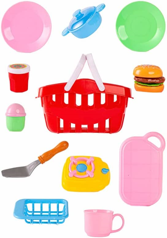 JoyKip Kids Pretend Toy Role Play Food Set for Children with Food