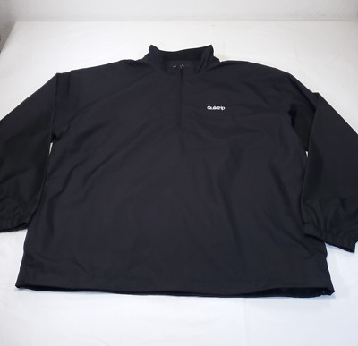 StormTech Performance Jacket Black XL QuikTrip Logo Rain Jacket 1/4 Zip Pullover