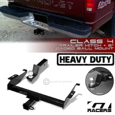 For 1988-2000 Chevy C10 CK C/K Class 4 Blk Trailer Hitch Receiver+2" Ball Mount