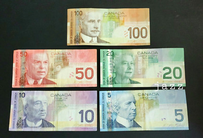 Canada Banknote Complete Set 2004-2006 Canadian Paper Money $100 $50 ...