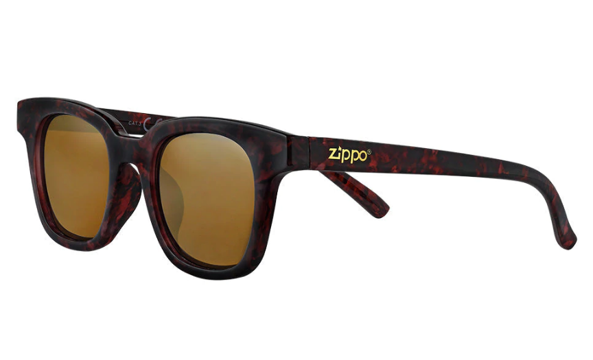 ZIPPO OB106-03 OCCHIALI DA SOLE UNISEX MONTATURA ANIMALIER ROSSA