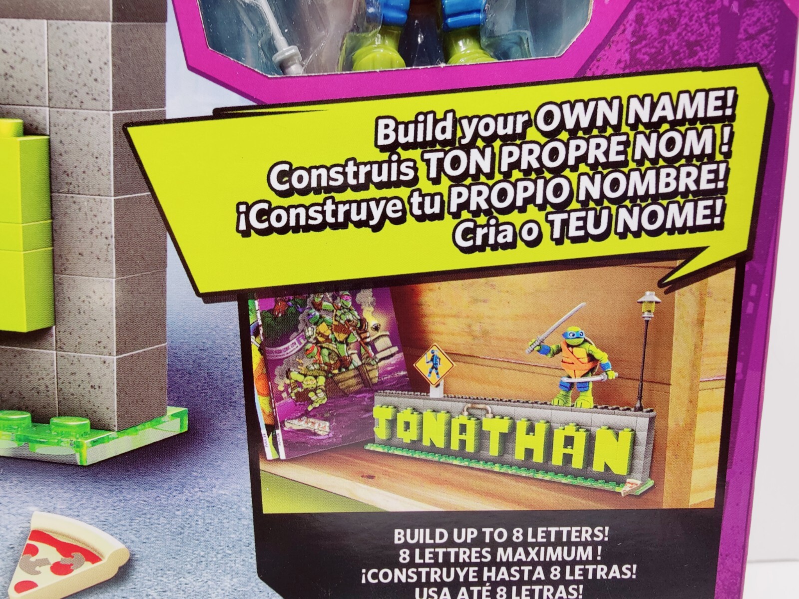 TMNT Mega Construx Leonardo Name Builder Teenage Mutant Ninja Turtles