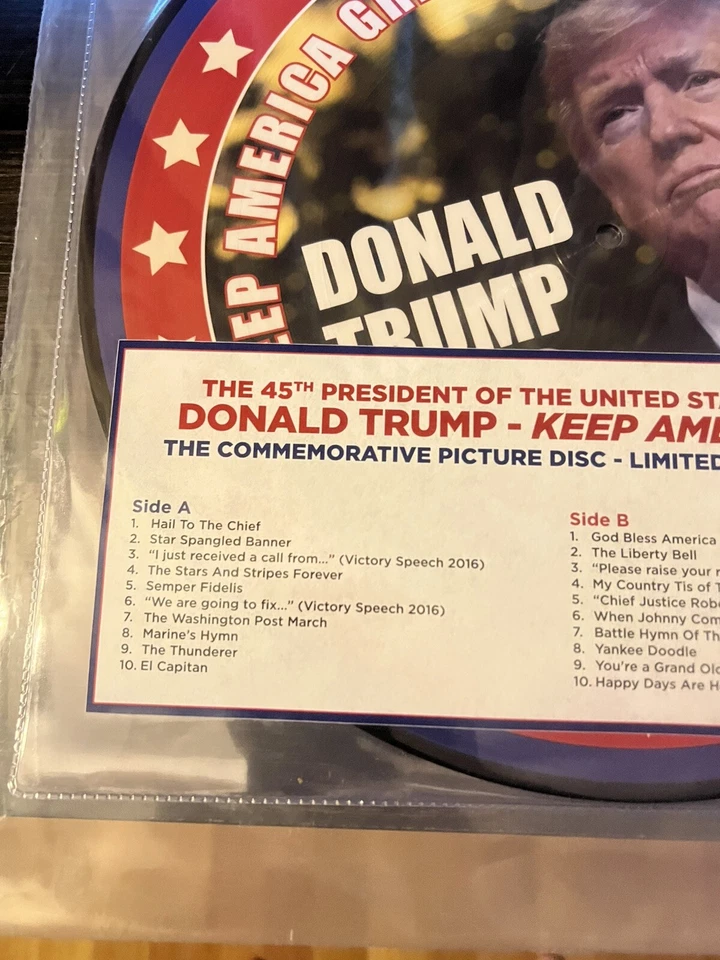 Donald Trump- Keep America Great Vinyl Lp LE pic disk Never Opened/ Played - Image 2 of 4