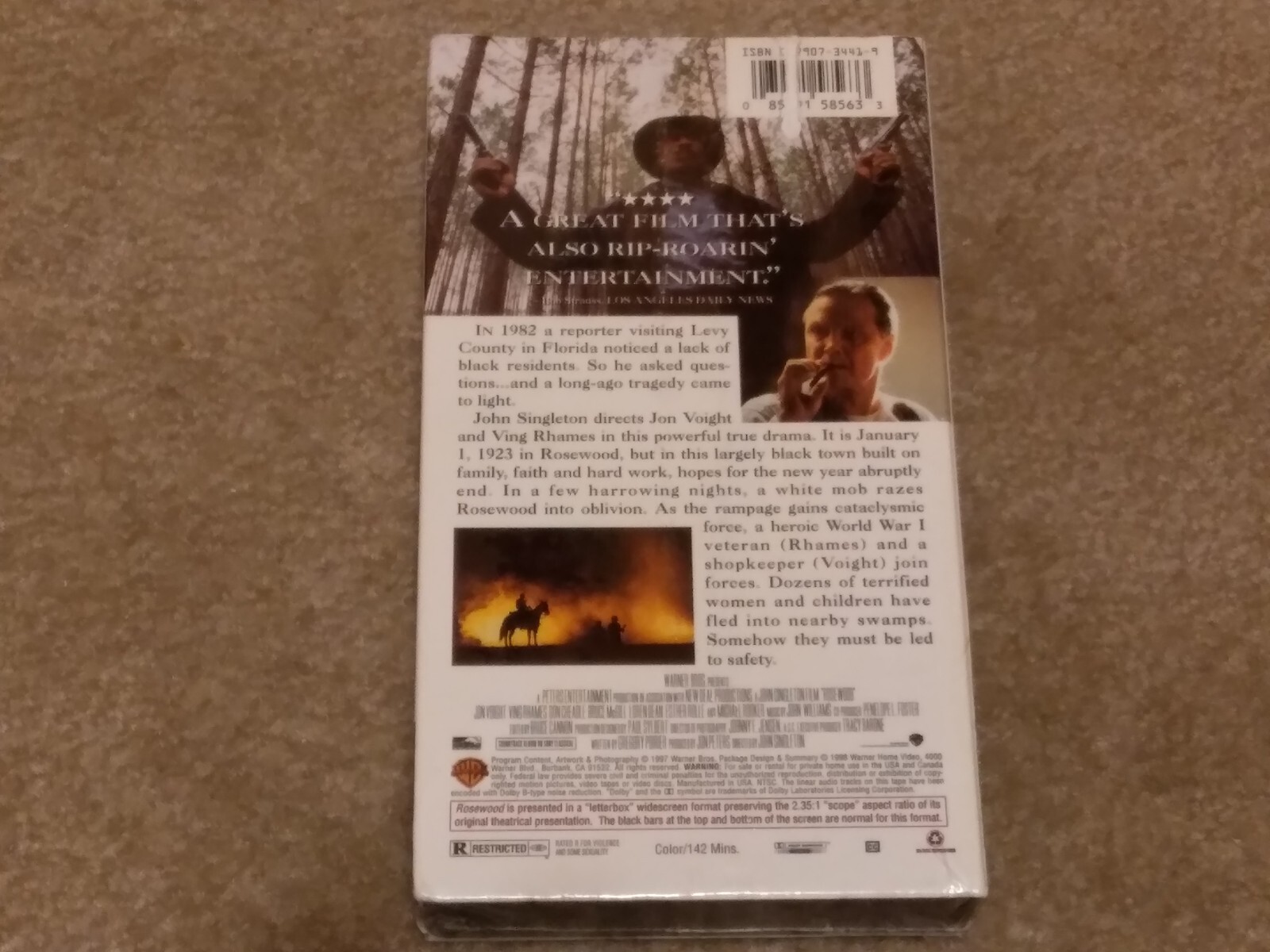 Rosewood (1997) Racial, Slavery, South, Ving Rhames, Jon Voight,. VHS