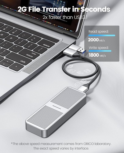 ORICO M.2 NVME SSD Gehäuse 40 Gbps PCIe3.0x4 USB C Adapter für Thunderbolt 3/4 - Bild 24 von 69