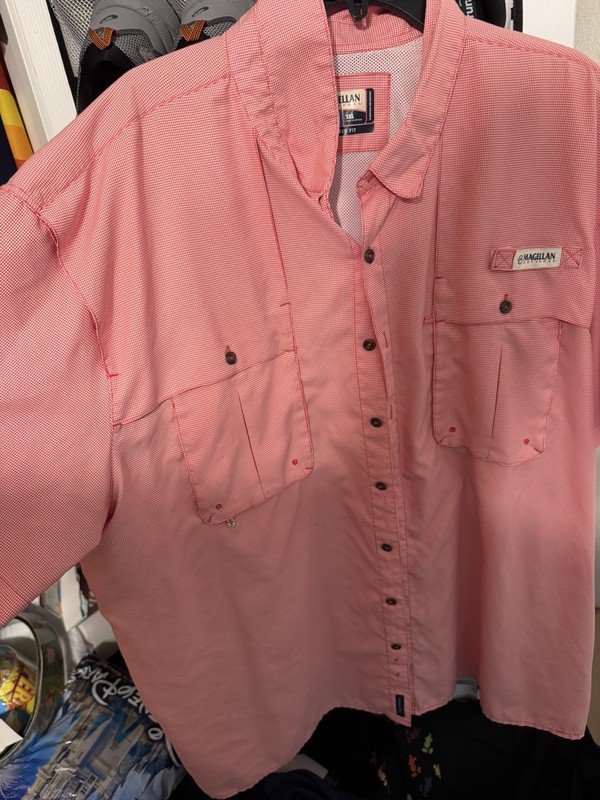 2 Magellan Outdoors Fish Gear Men's 3XL  Short Sleeve Fishing Shirts
