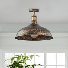 Vintage Ceiling Light Fitting E27 Metal Semi Flush Mount Lamp Kitchen Decor UK