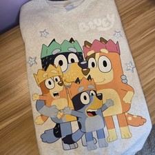 Disney Bluey Unisex Kids Christmas Holiday Crewneck Pullover Sweater Size XL