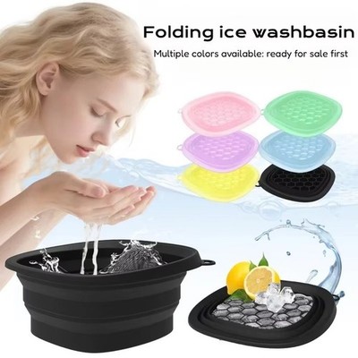 Face Ice Bath Bowl For Facials Plunge Dipping Face Folding Ice Facials Washbasin