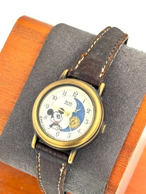 vintage seiko alba 25mm Women Quartz Watch V329-0080 Moonphase New Battery -f848