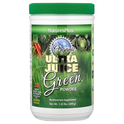 2 X NaturesPlus, Organic Ultra Juice Green Powder, 1.32 lbs (600 g)