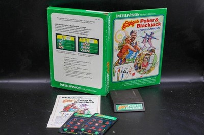 Las Vegas Poker And Blackjack (Mattel Intellivision) Complete CIB With Overlays
