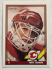1991-92 O-Pee-Chee #107 Mike Vernon Calgary Flames