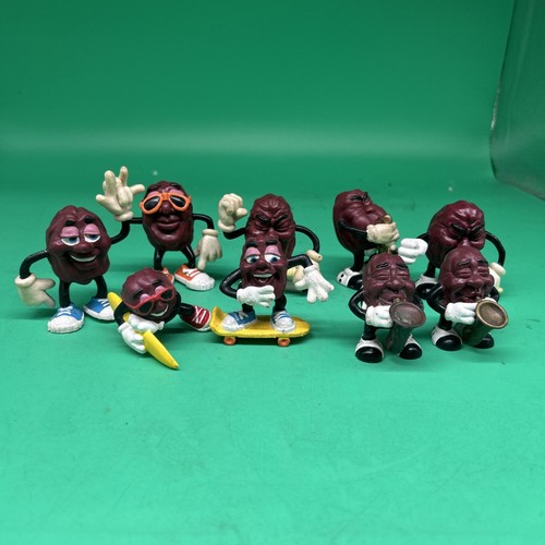 Vintage 1987California Raisins Post Raisin Bran Cereal Figures Lot of 9 #IG