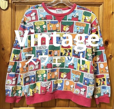 トップス 80-90's vintage made in USA snoopy sweat Vintage 80s Red Slouchy Snoopy St Louis Heart Raglan