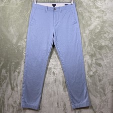J Crew Flex Pants Men's 31x32 Blue Straight Chinos Slacks
