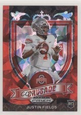 2021 Panini Prizm Draft Picks Crusade Red Ice Prizm Justin Fields #163 9f5