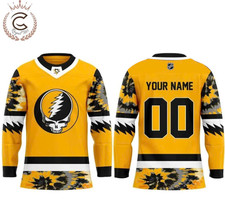 Custom Pittsburgh Penguin Grateful *Dead Hockey Jersey
