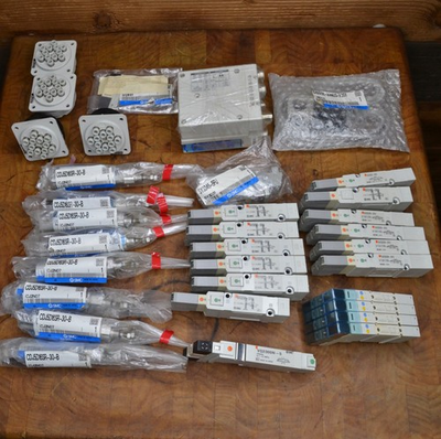 #ad #ad Big lot of SMC Pressure switch Solenoid valves pneumatic connector New amp; used $199.99