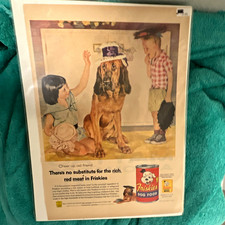 Friskies Vintage Dog Food Print Ad, Pets Theme, Multicolor, Douglas Crockwell,