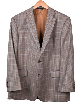 #ad #ad Brooks Brothers Brown Blue Gun Club Check Wool Blazer Sport Coat Jacket 44 R $89.00