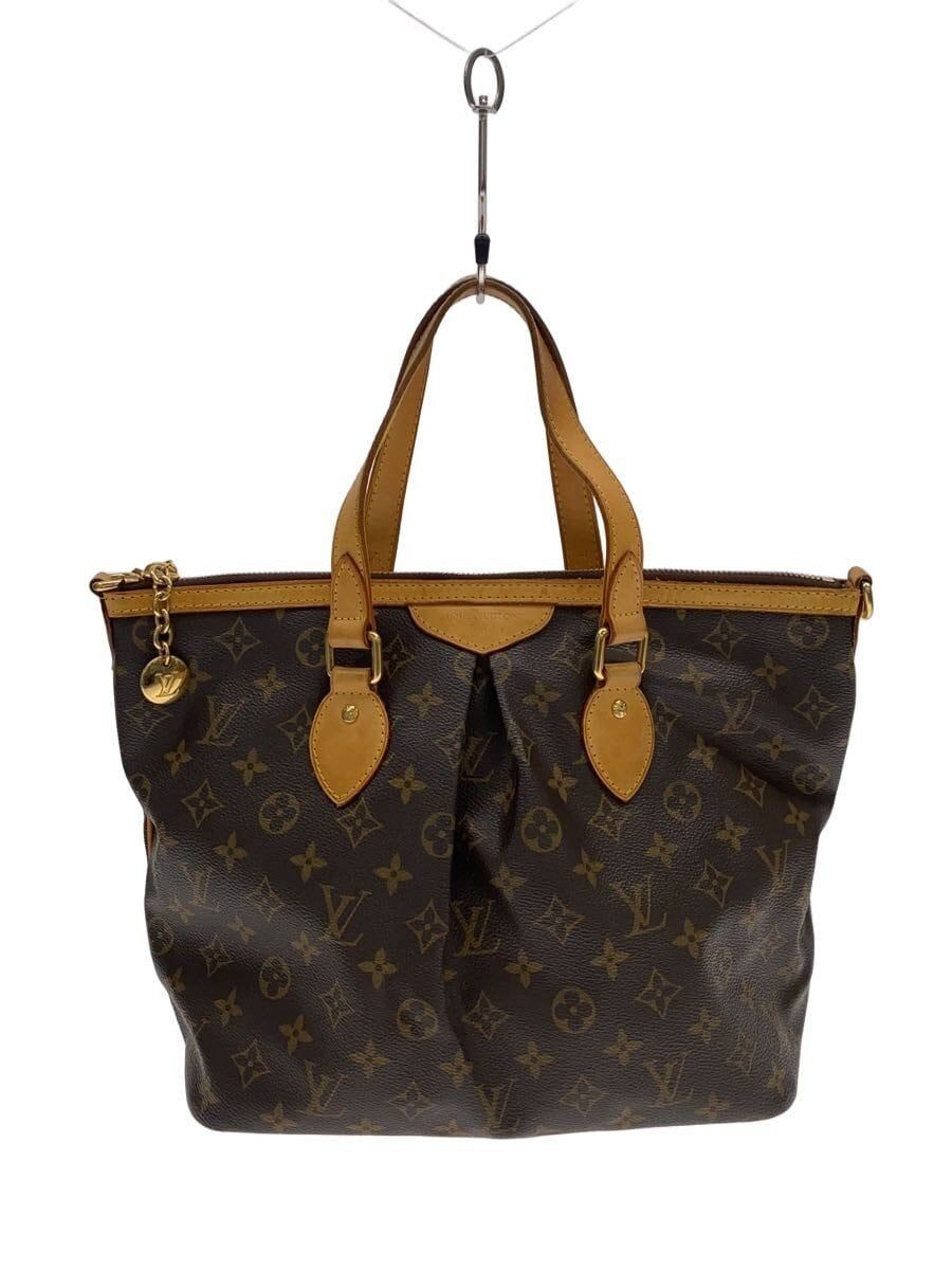 LOUIS VUITTON Tote Bag Palermo PM Monogram Canvas PVC BRW Used