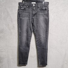Moussy Vintage Jeans Womens 29 Gray Skinny Distressed Frayed Hem Made in Japan