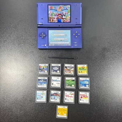 Nintendo DSi Blue Handheld Console TWL-001 - 14 Games No Charger Tested