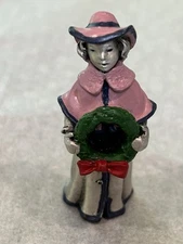 Hudson Pewter Villagers #5254 Cathy (Holding A Christmas Wreath). EUC w/box.