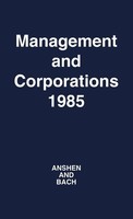 Melvin Anshen (U. A.) | Management And Corporations, 1985 | Buch | Englisch