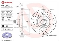 Brembo 2X Bremsscheibe Vorne Ø320 Gelocht/Innenbel. FüR Ford Kuga II DM2 2.0