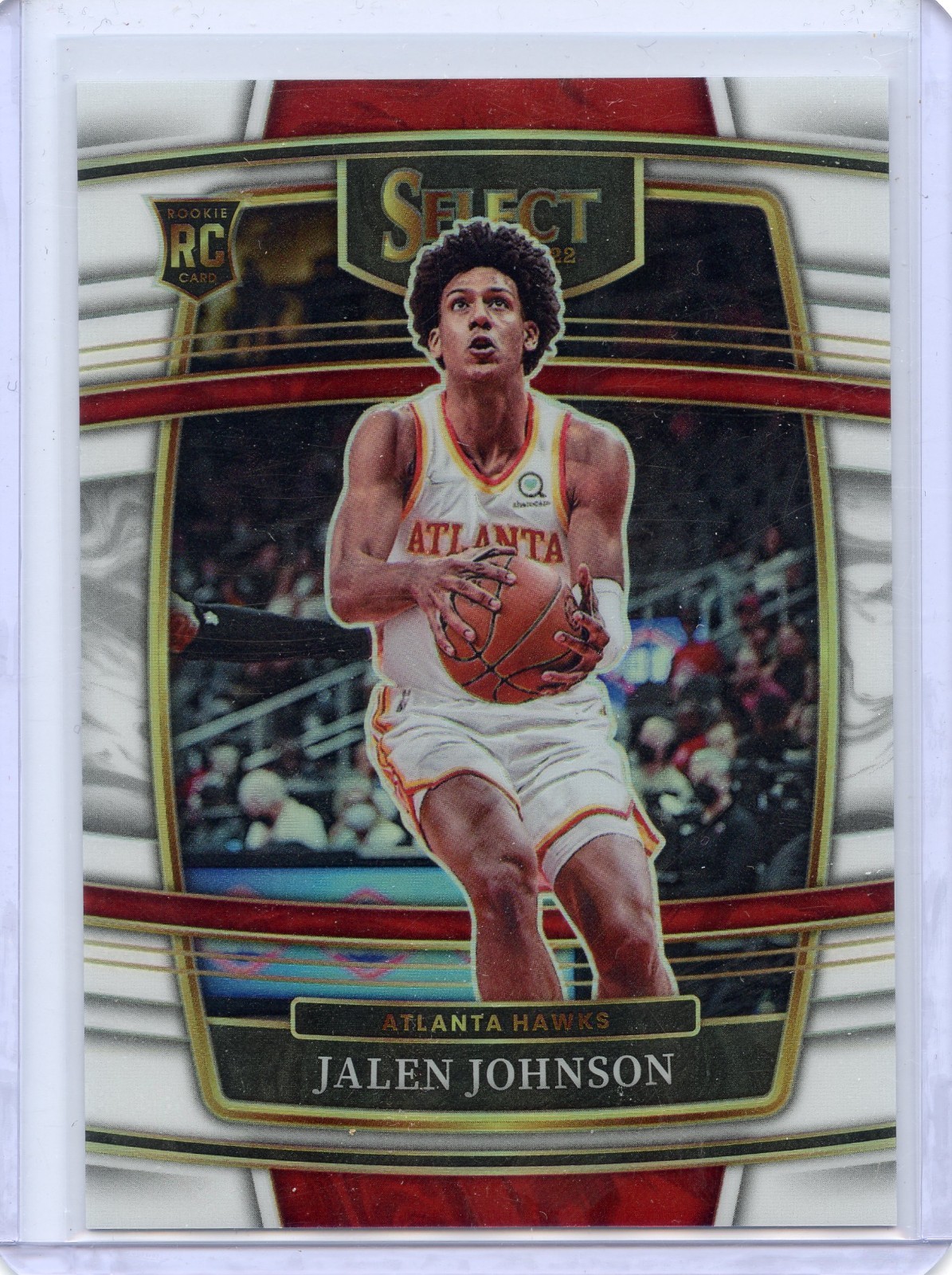 2021-22 Panini Select Concourse Jalen Johnson #17 White /149 Rookie RC Hawks