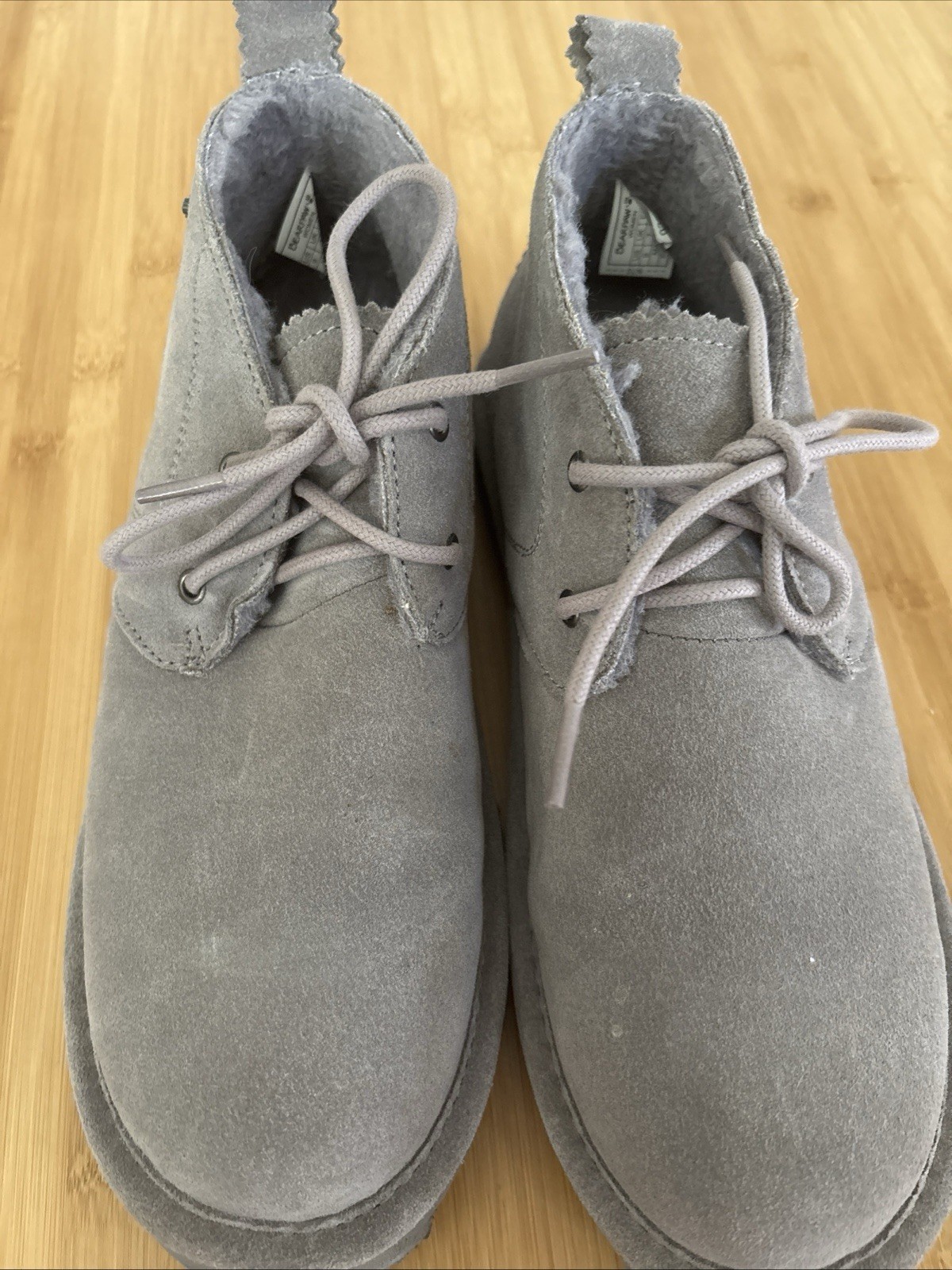 Bearpaw Skye Grey Fog Suede Sheepskin Waterproof booties 9M