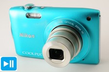 Near MINT Nikon COOLPIX S3300 16MP Digital Camera Mint Green From JAPAN