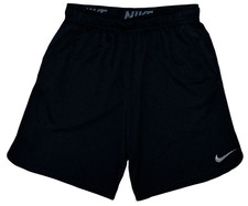 Boy's Nike Youth Dri-Fit Standard Fit Shorts Size M Logo Embroidered Black