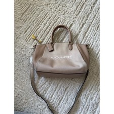 Coach badge jacquard elise satchel crossbody purse bag
