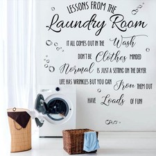 Laundry Room Decal Quote Lessons from The Laundry Room Wall Sticker Vinyl Wal...