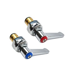 2Pcs Hot and Cold Side Handle Stem Assembly Compatible with All T S Brass Faucet