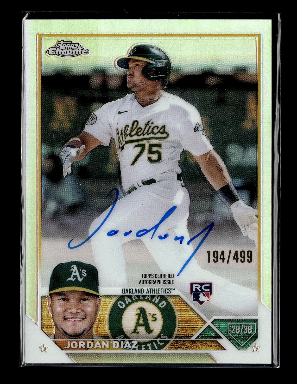 2023 Topps Chrome Jordan Diaz Rookie Autographs Refractor #RA-JDI #/499
