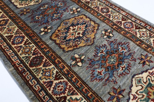 2x6 ft Hallway Tribal Kazak Runner Rug Afghan Hand Knotted 100% Wool Bedroom Rug - Picture 4 of 9