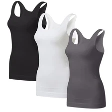 Women's Seamless Tummy Control Shapewear Tank - Compression Body Shaper Top