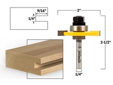1/4" Slotting Cutter Router Bit Assembly - 1/4" Shank - Yonico 12107q
