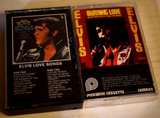 Lot of 2 Elvis Presley cassette tapes Burning Love  Love Songs 1981 Vg To Nm