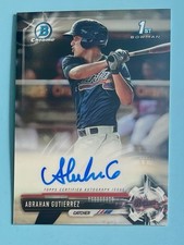 2017 Bowman Chrome Prospects #CPA-AG Abrahan Gutierrez 1st Bowman Autograph