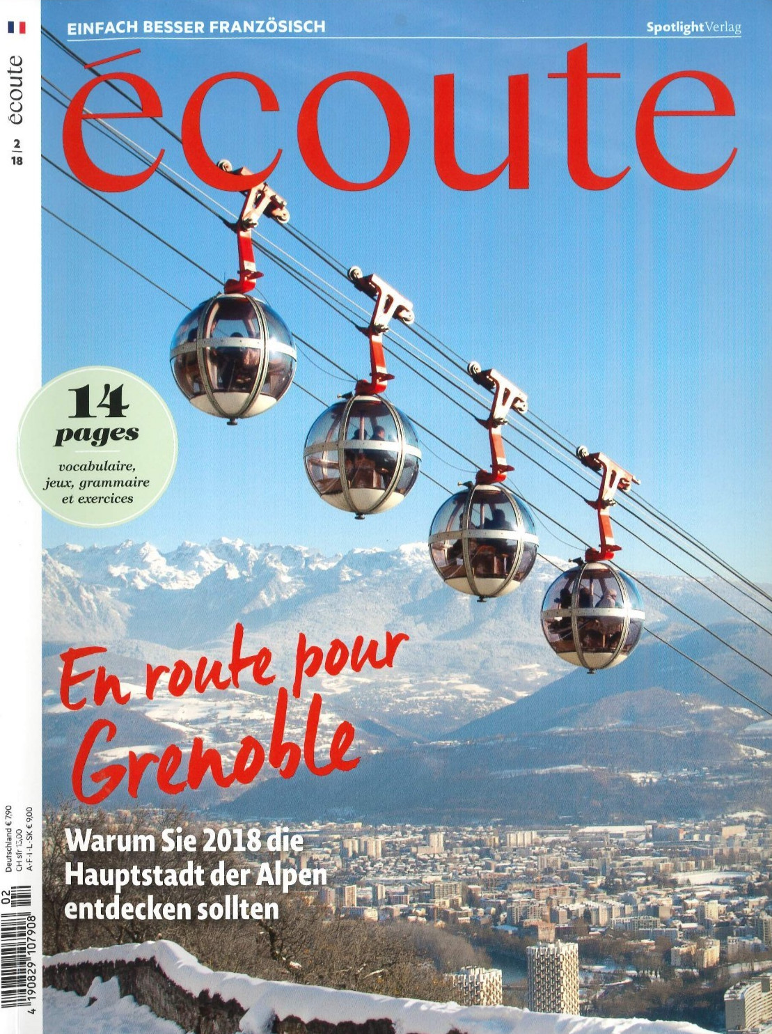 écoute, Französisch-Magazin,  2018: 9 Hefte   +wie neu+