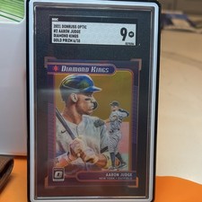 Panini 2021 Donruss Optic Diamond Kings Aaron Judge #2 Gold Prizm /10 SGC 9