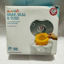 Munchkin Snap Seal Toss Odor Control Arm Hammer Diaper Pail Refills Scent 20 Ct