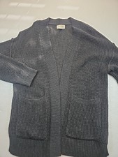 Universal Thread "Womens Medium" Gray 100 Cotton Open Front Cardigan Sweater