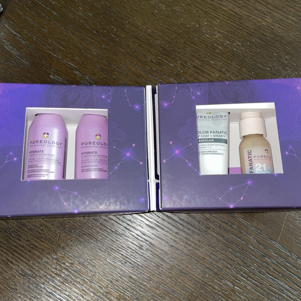 NUEVO Paquete de 4 mini kit de viaje Pureology Hydrate color fanático lote conjunto Foto 2 de 4