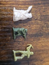 3 Lot Vintage Probably 60s Army Men Very Small Mixed